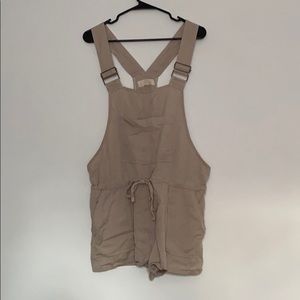 Tan overall shorts!